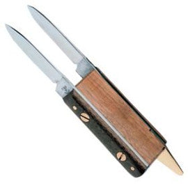 Tina Walnut / pecan double blade budding knife 671