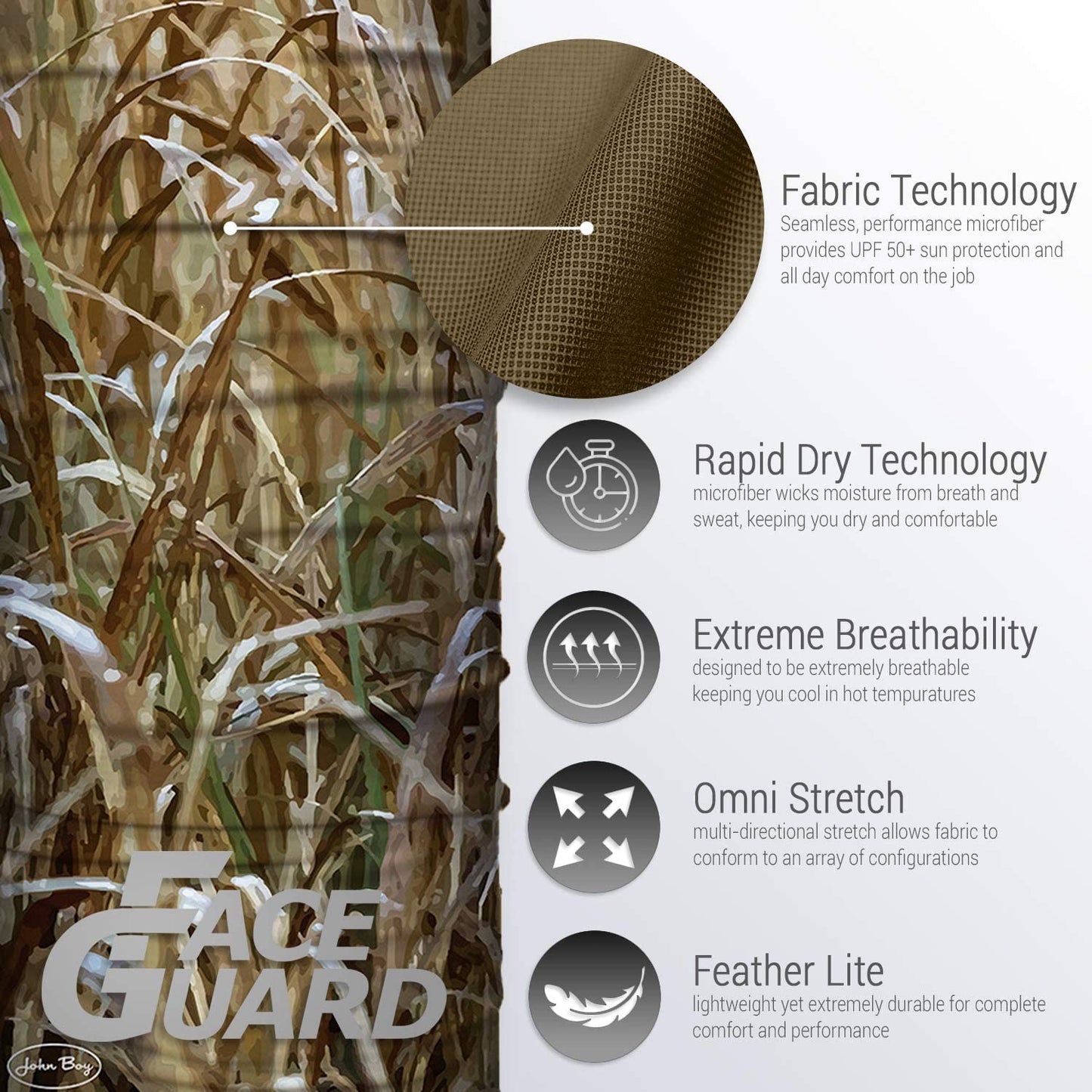 John Boy Face Guard Grass Bandana