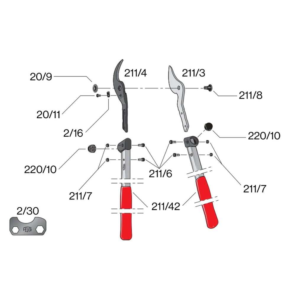 FELCO Bypass Lopper 211-50 (50 cm)