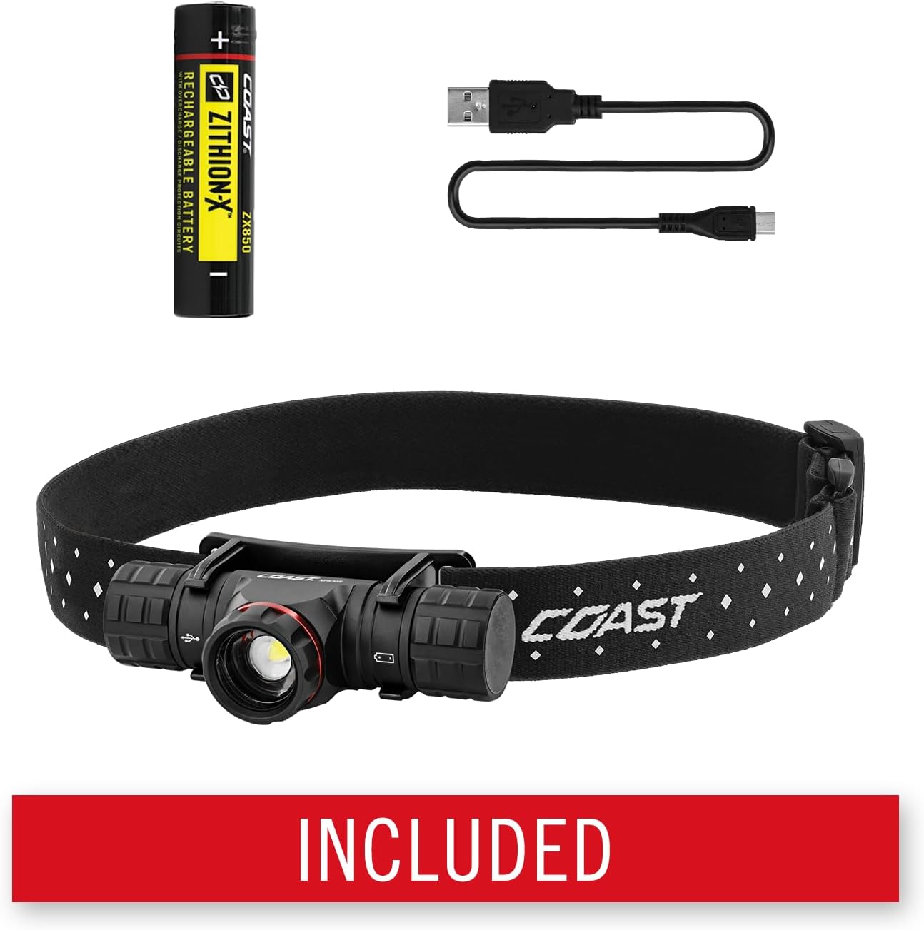 COAST Headlamp Rechargeable Dual Power 1200 Lumens XPH30R