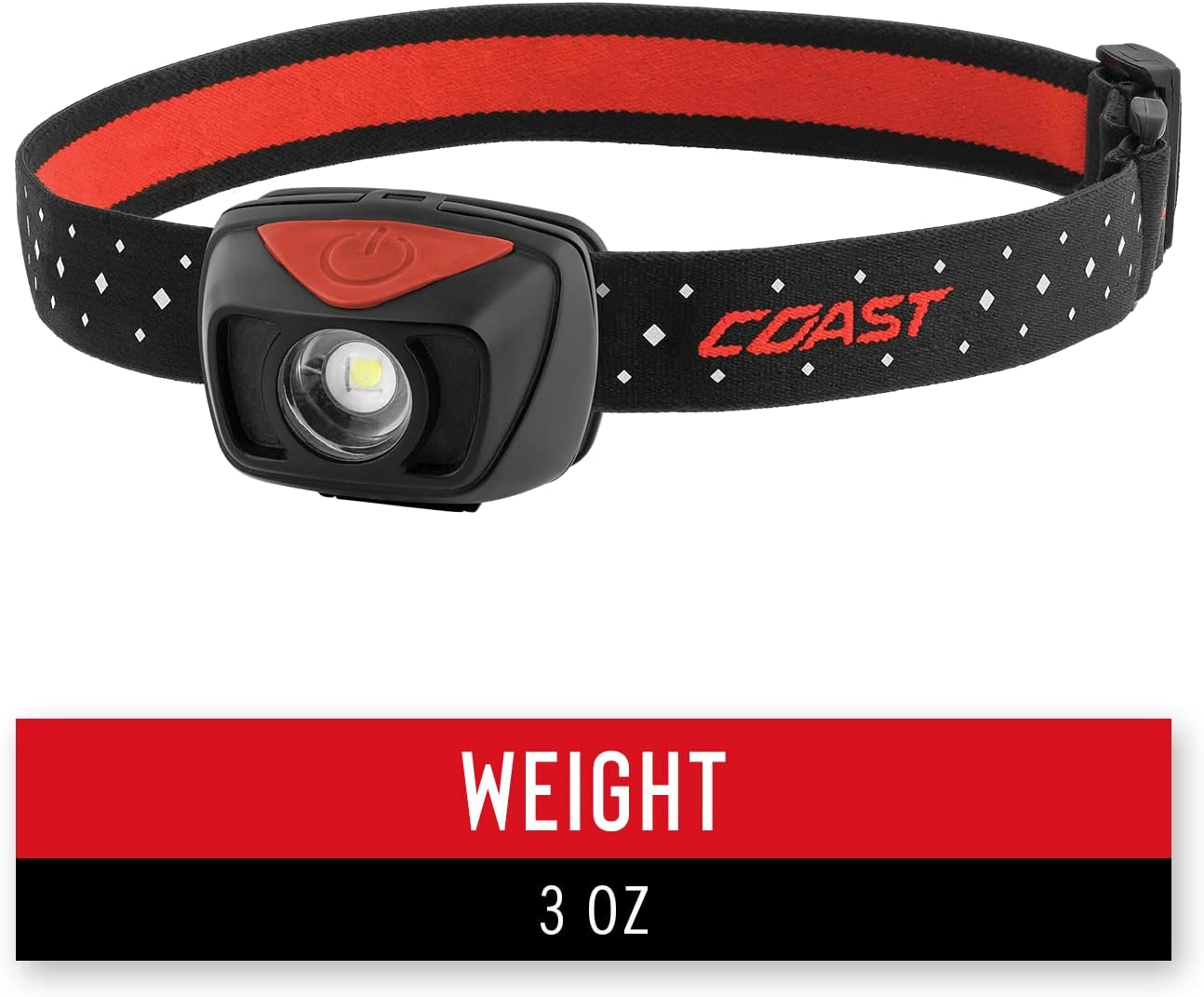 COAST Polysteel 60 Headlamp 3 AAA Batteries 400 Lumens