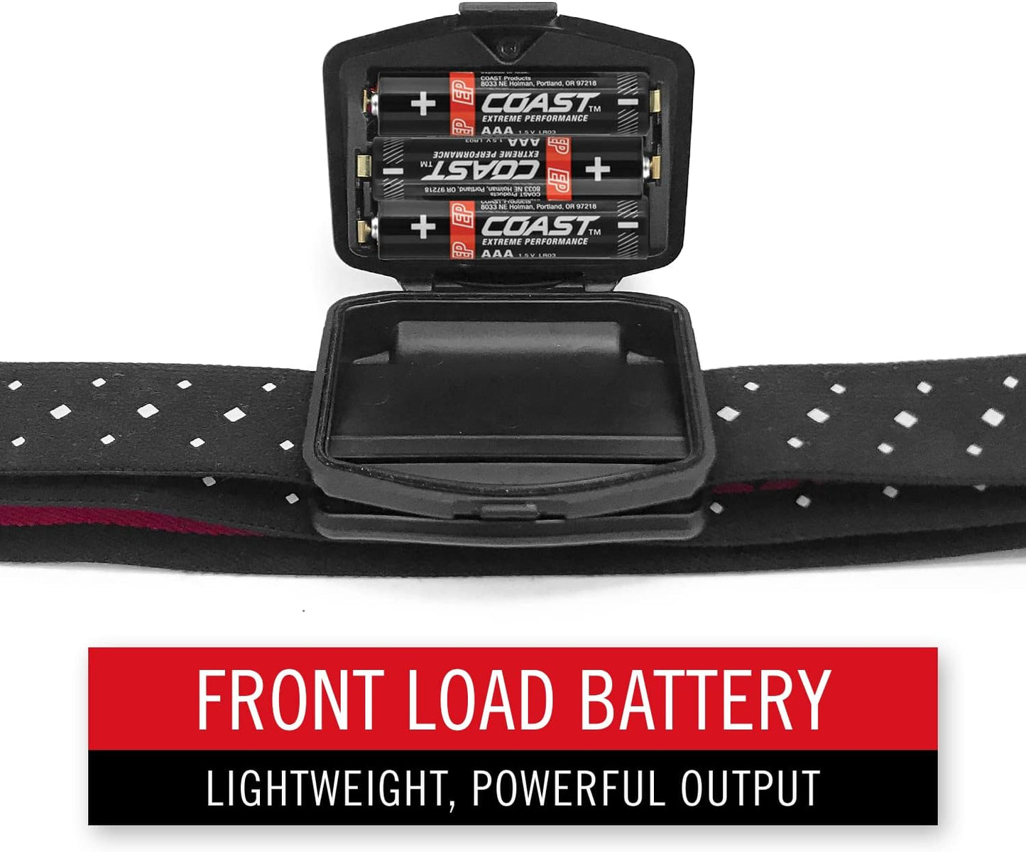 COAST Polysteel 60 Headlamp 3 AAA Batteries 400 Lumens