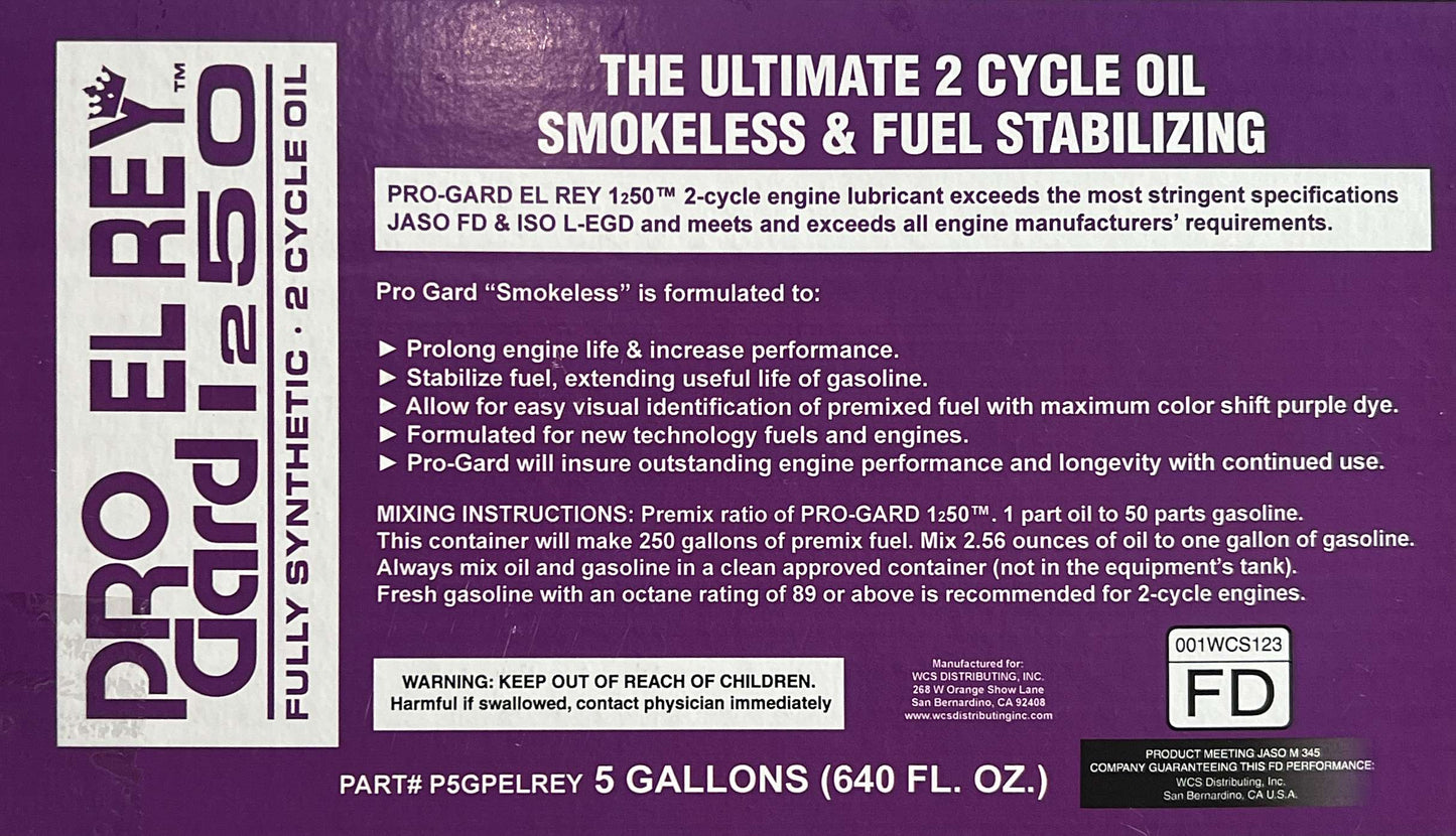 ProGard Fully Synthetic 2-Cycle Oil 5 GAL El Rey
