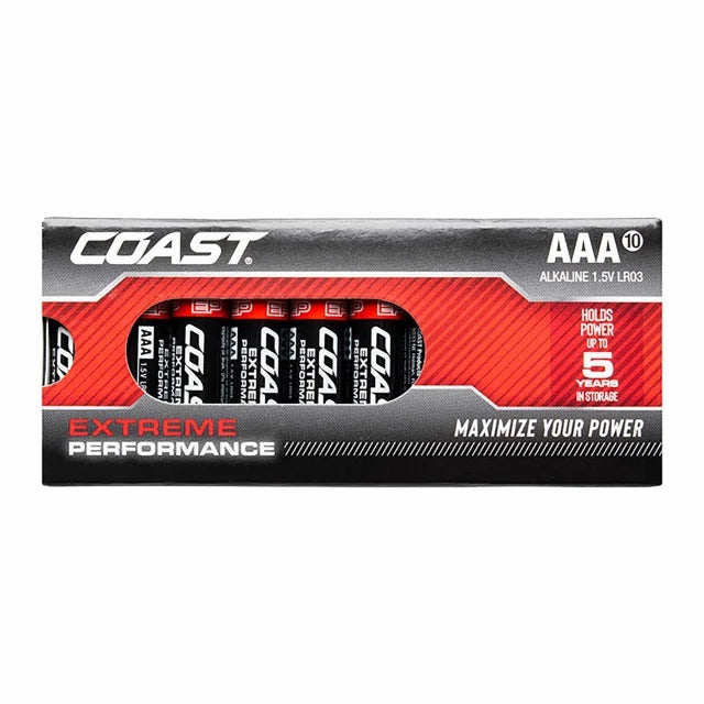 COAST Extreme Performance AAA Batteries (Pack 10)
