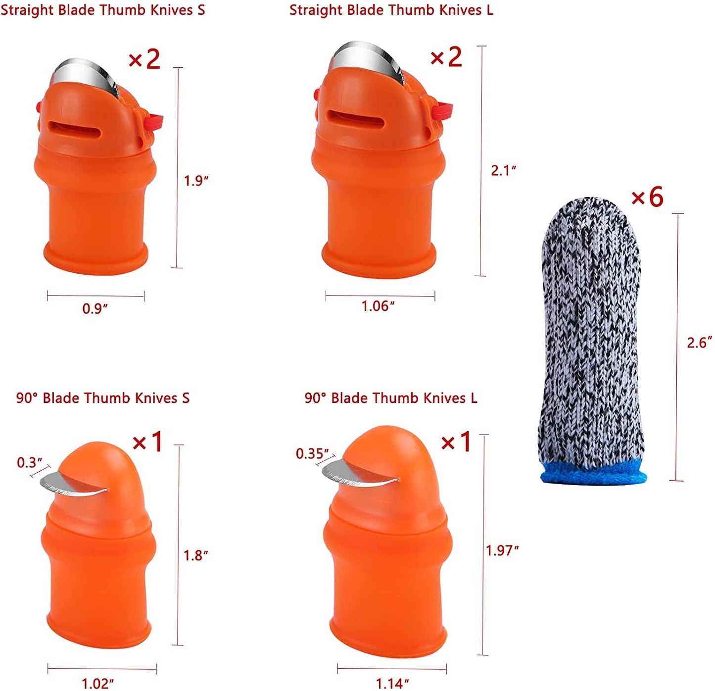 Thumb Knife for Pruning and Harvesting (12 Pcs kit)