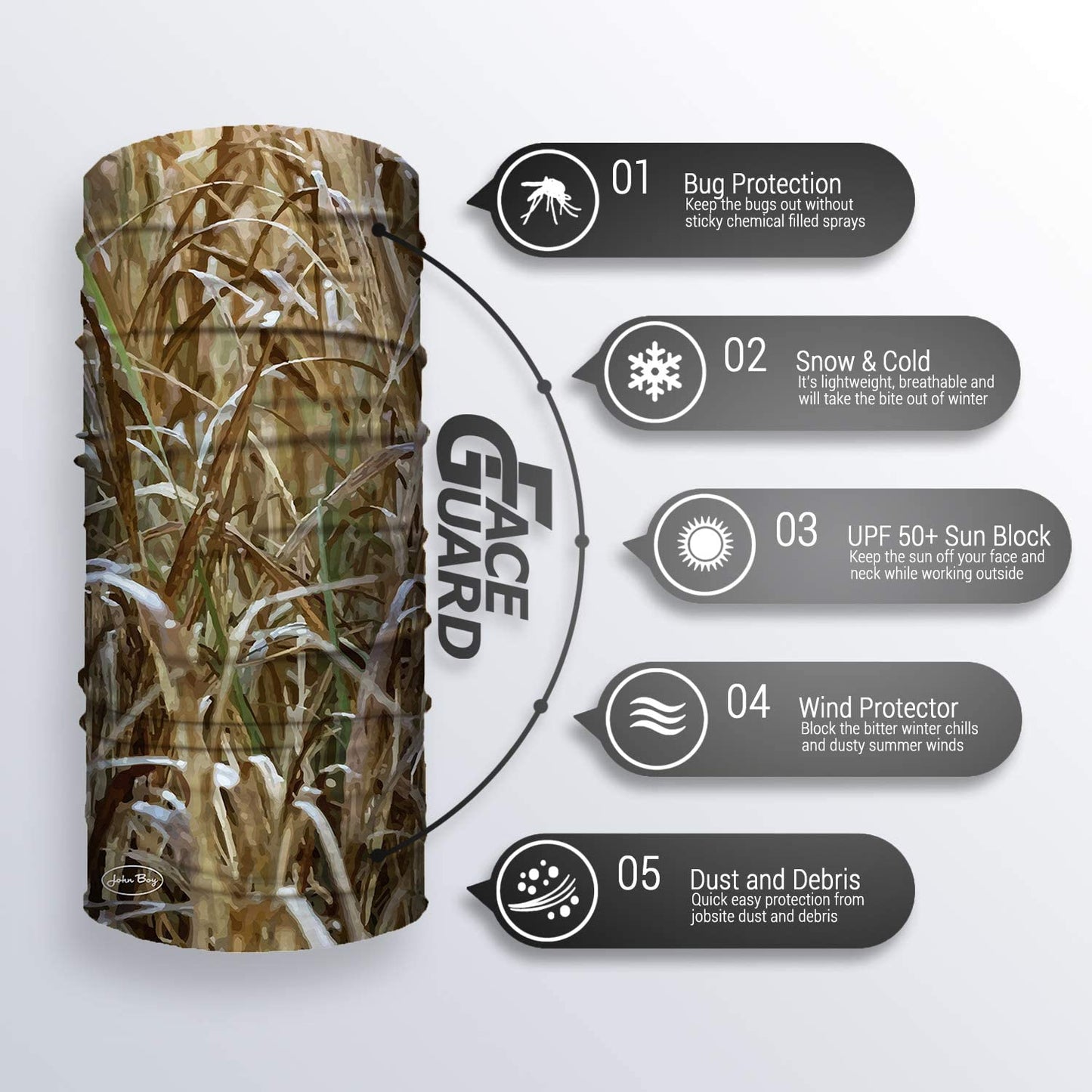 John Boy Face Guard Grass Bandana