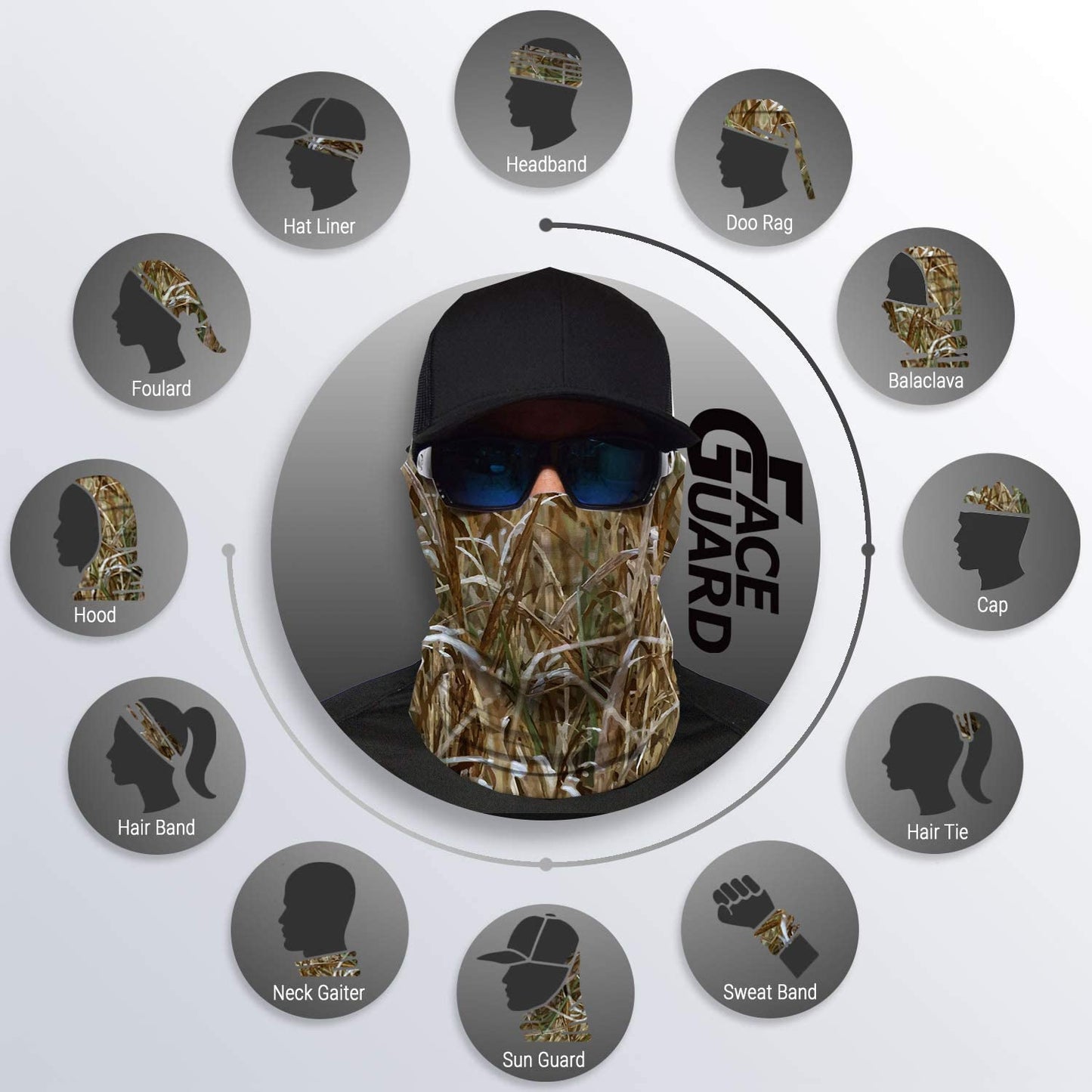 John Boy Face Guard Grass Bandana