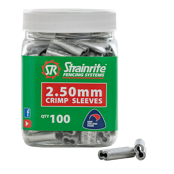 Strainrite Crimp Sleeves 12.5-16 Gauge Wire 3/4" long