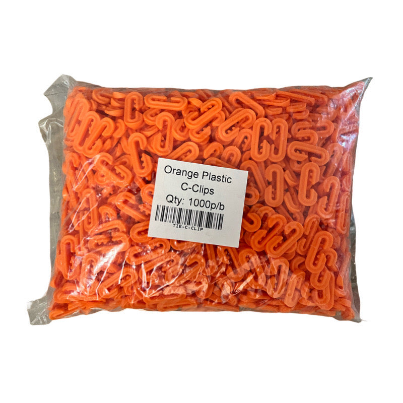 Vineyard Catch Clips C-Clips Orange (Bag 1,000)