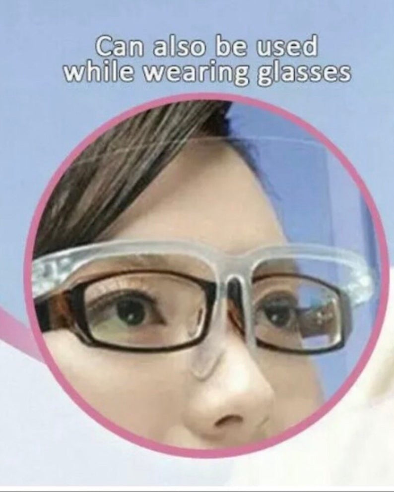 Face Shield with Glasses Frame (2-Pack)