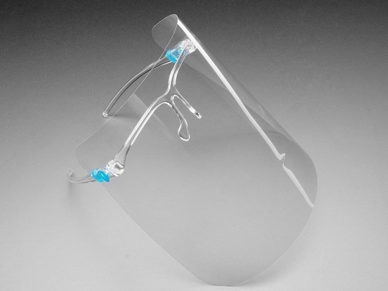 Face Shield with Glasses Frame (2-Pack)